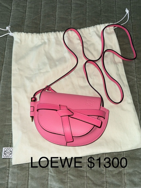 Loewe Handbags - Loewe Pink Gate Mini Leather Crossbody